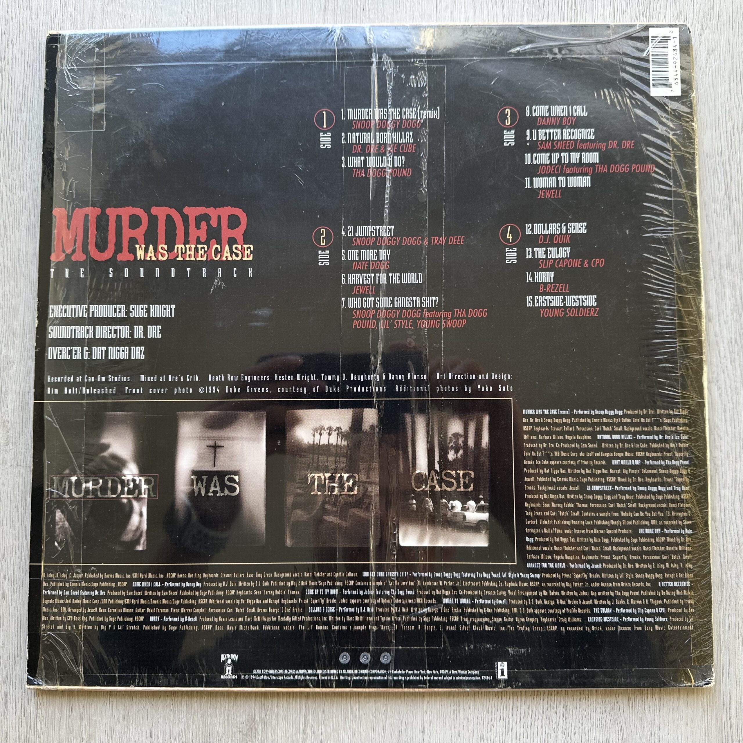 Murder Was The Case vinyl 1994 back cover